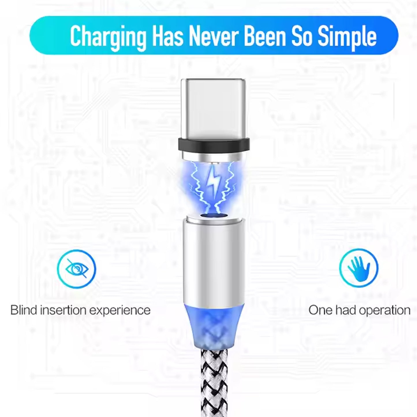 3 In 1 Magnetic Multi Charging Cable (1 Pc) - Springkart 