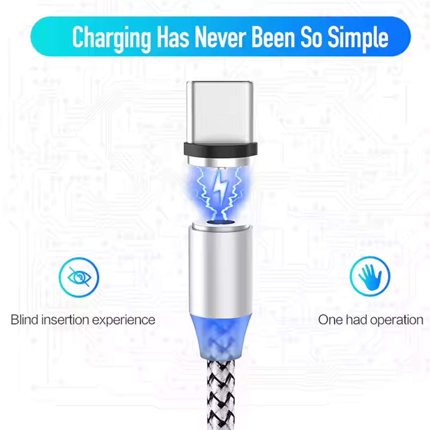 3 In 1 Magnetic Multi Charging Cable (1 Pc) - Springkart 