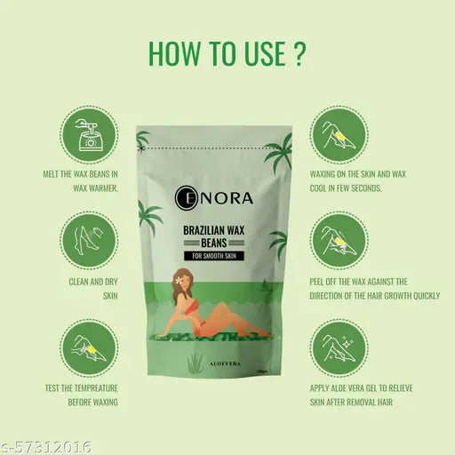 Hair Removal Brazilian Hard Wax Beans For Face, Eyebrow,(Aloevera, 100 Gram)