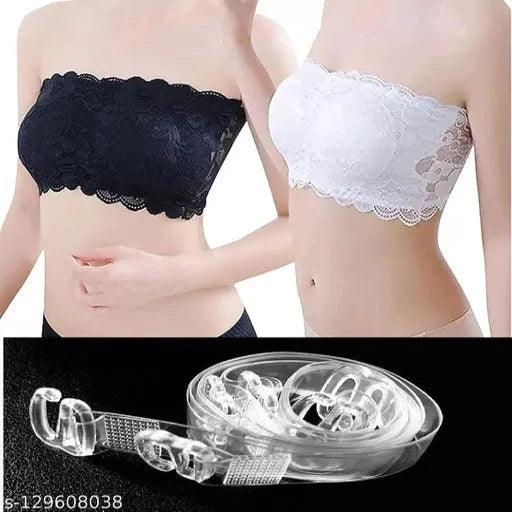 Womens & Girls Full Coverage Light Padded Cotton Silk Seamless Tube Bra - Springkart 