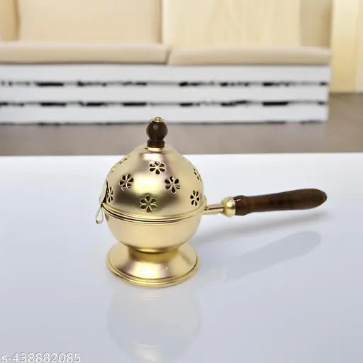 New Gold Handcrafted Metal Incense Holder – Rustic Metal