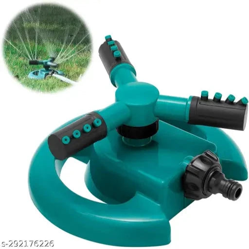 3 Arm 360° Sector Rotating Water Sprinkler Garden Pipe Hose Irrigation Yard