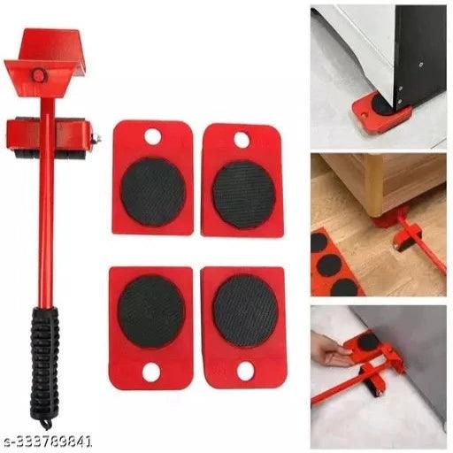 Furniture Lifter Mover Tool Set Heavy Duty Furniture Shifting Lifting Moving Tool with Wheels Pads for Easy and Safe Red Color - Springkart 