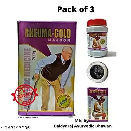 Rheuma Gold Majoon, Baidyaraj Ayurvedic Bhavan - Chyavanprash Ayurvedic Products - Pack of 3 pcs - Springkart