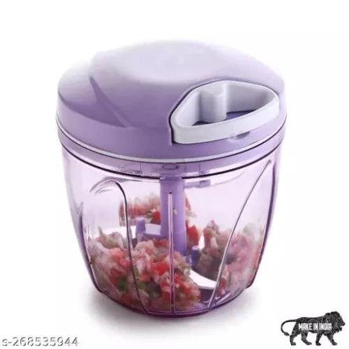 plastic Handy Chopper, XL, Vegetable Fruit Nut Onion Chopper, Hand Meat Grinder Mixer Food Processor Slicer Shredder Salad Maker Vegetable Tools (1000ml) - Springkart 