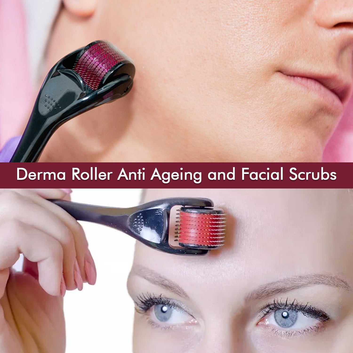 6601 Derma Roller Anti Ageing And Facial Scrubs Polishes Scar Removal Hair Regrowth (0.75mm) - Springkart 