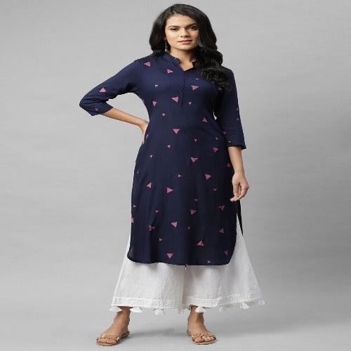 Beautiful Printed Viscose Kurti - Springkart 