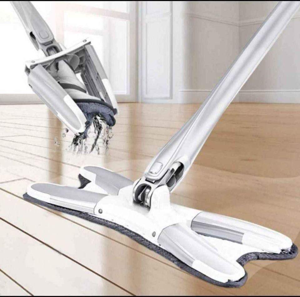 Cleaning Mop-Flat Floor Mop, Reusable Pad, 360 Degree Dry Wet Mop Home Kitchen - Springkart 