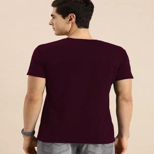 Cotton Blend Printed Half Sleeves Mens Round Neck T-Shirt - Springkart 