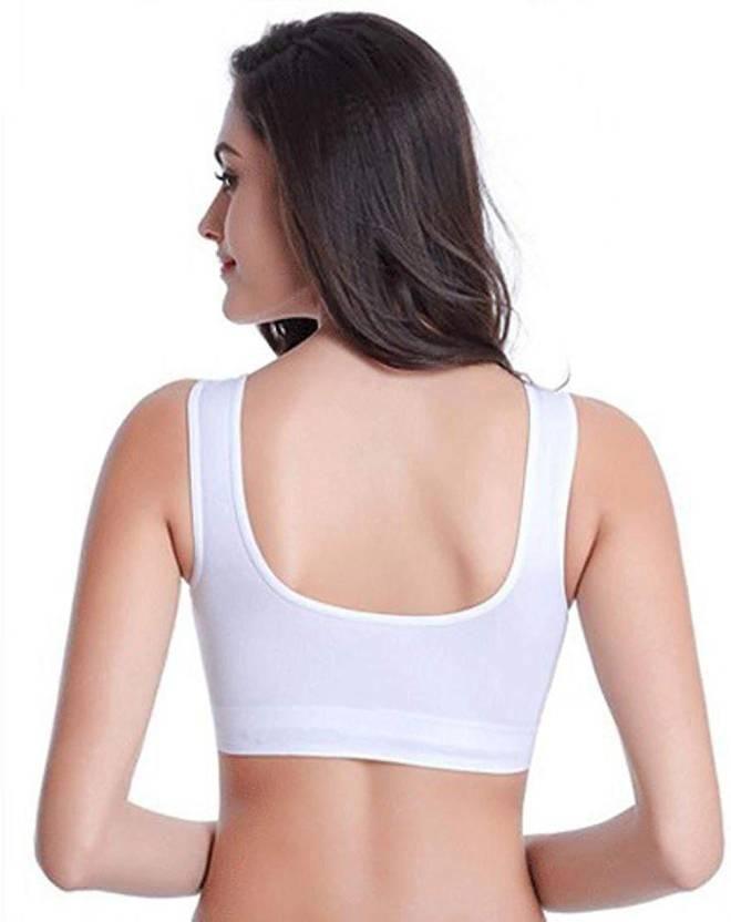 Women's Cotton Solid Non Padded Air Bra Pack of 3 - Springkart 