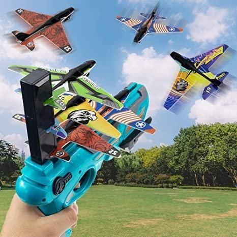 Airplane Launcher Toy Gun with Foam Glider - Springkart 