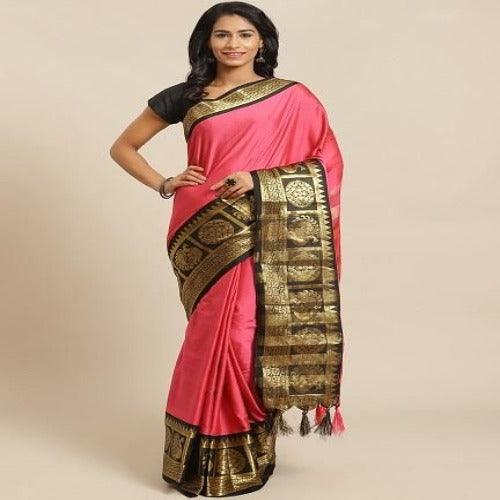 Glamorous Zari Weaving Cotton Saree - Springkart 