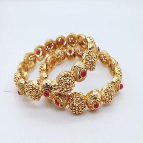 Luxurious Women's Gold Plated Bangles Sets - Springkart 