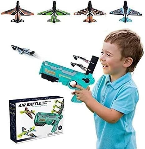 Airplane Launcher Toy Gun with Foam Glider - Springkart 