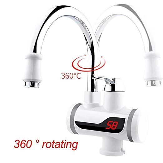 Electric Tap Heating Faucet Kitchen And Bathroom Heating Dispenser Tap Digital Temperature With Display - Springkart 