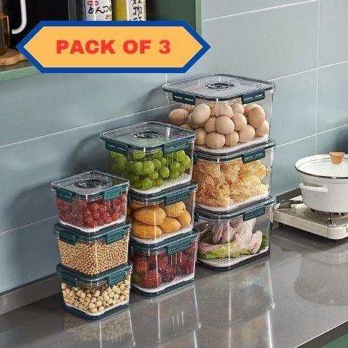 Freshness Preservation Food Storage Container(Pack of 3) - Springkart 