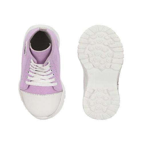 BUCIK Women's Purple Synthetic leather Lace-Up Casual Shoes - Springkart 