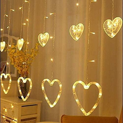 Heart Series Light, Heart Curtain Light, 5+5 Heart, - Springkart 