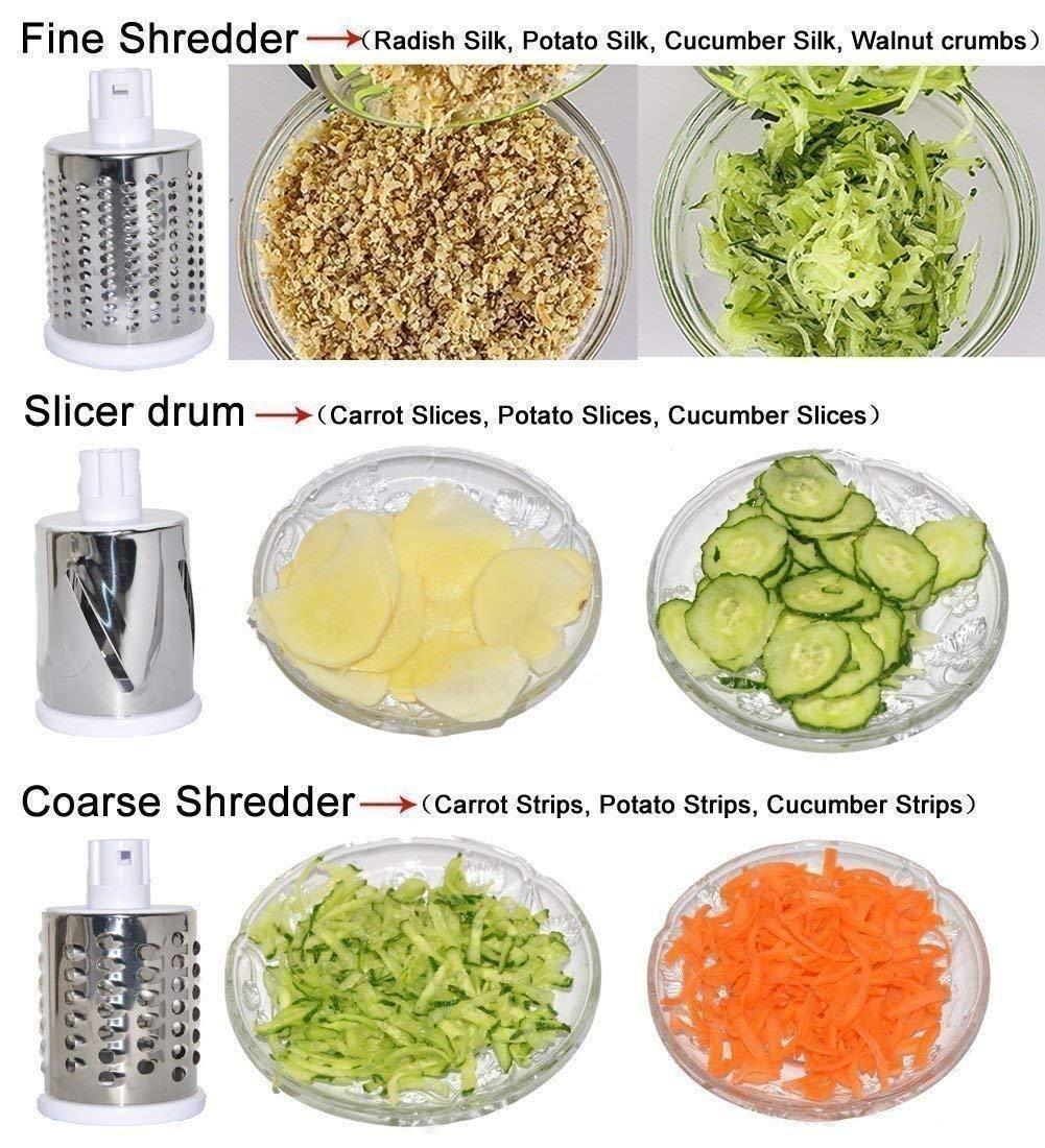 4 in 1 Rotary Drum Vegetable Grater & Slicer - Springkart 