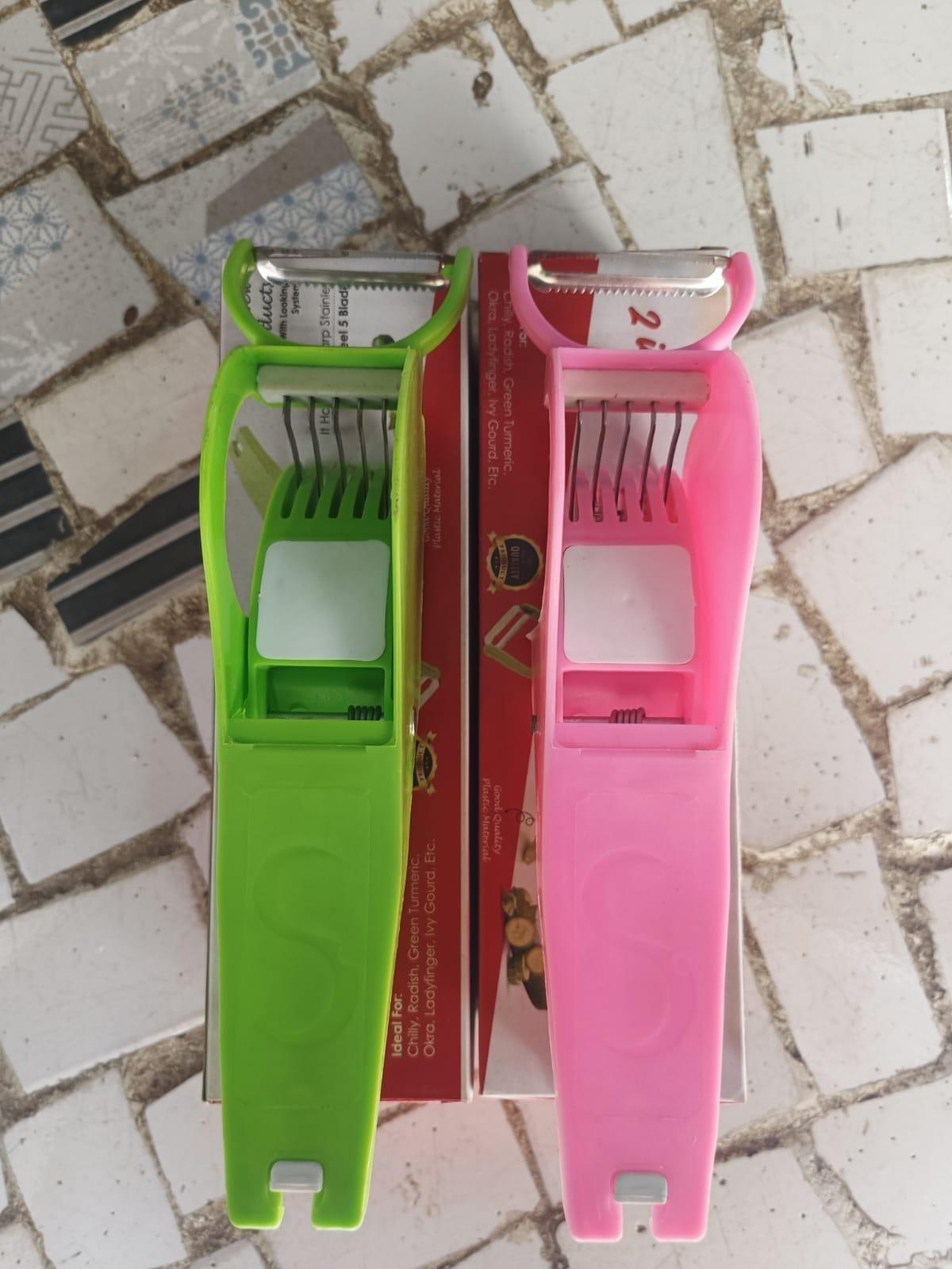 Plastic 2 in 1 Vegetable & Fruit Multi Cutter - Springkart 