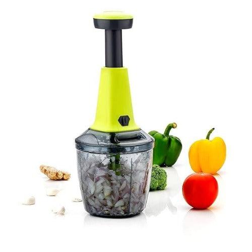 Food Chopper , Steel Large Manual Hand-Press Vegetable Chopper Mixer Cutter to Cut - Springkart 