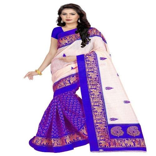 Gorgeous Printed Bhagalpuri Silk Sarees - Springkart 