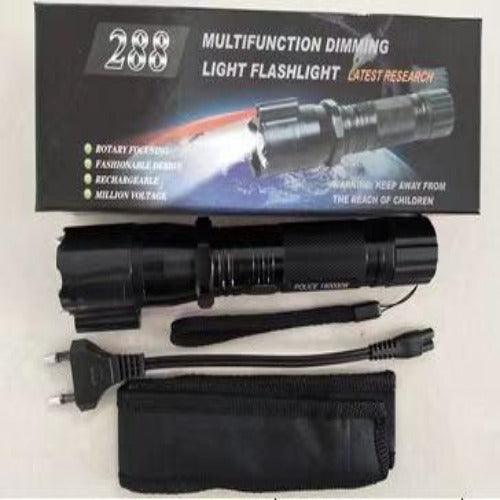 3 in 1 Rechargeable Self Defence Safety Taser Baton Shock (Stun Gun + Led Flashlight+ Laser light) Torch - Springkart 