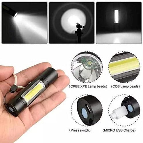 Pocket Size Mini Portable XPE + COB LED Tactical Flashlight - Springkart 