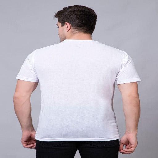 Cotton Solid Half Sleeves Mens Round Neck T-Shirt - Springkart 