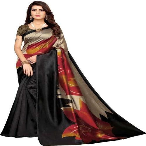 Pretty Printed Art Silk Sarees - Springkart 