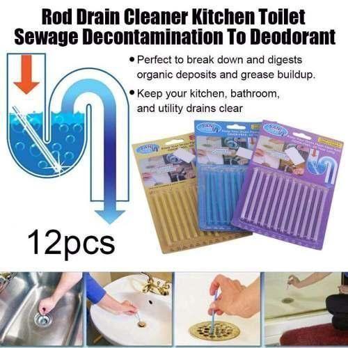 Drain Cleaner Stick Remove Bad Smell of Drain, Toilet Pipes, Bathtub, Kitchen Sinks (Pack Of 3) - Springkart 