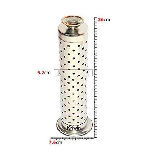 Metal Agarbatti Stand With Dhoop Holder (Silver)(Cylindrical) - Springkart 