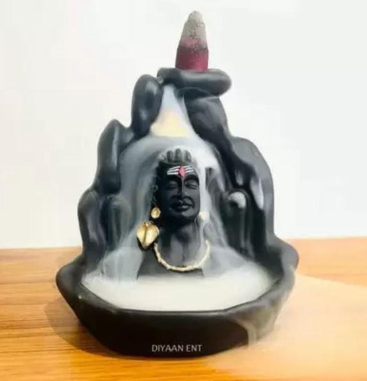 Smoke Fountain Lord Shiva Cone Incense Holder Showpiece with 10 Free Smoke Backflow - Springkart 