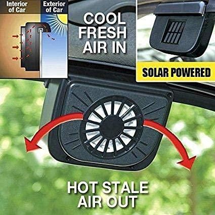 Car Auto Cool Air Vent with Rubber Stripping Car Ventilation Fan Solar Power Car Auto Cool Air Vent with Rubber Stripping Car Ventilation Fan - Springkart 