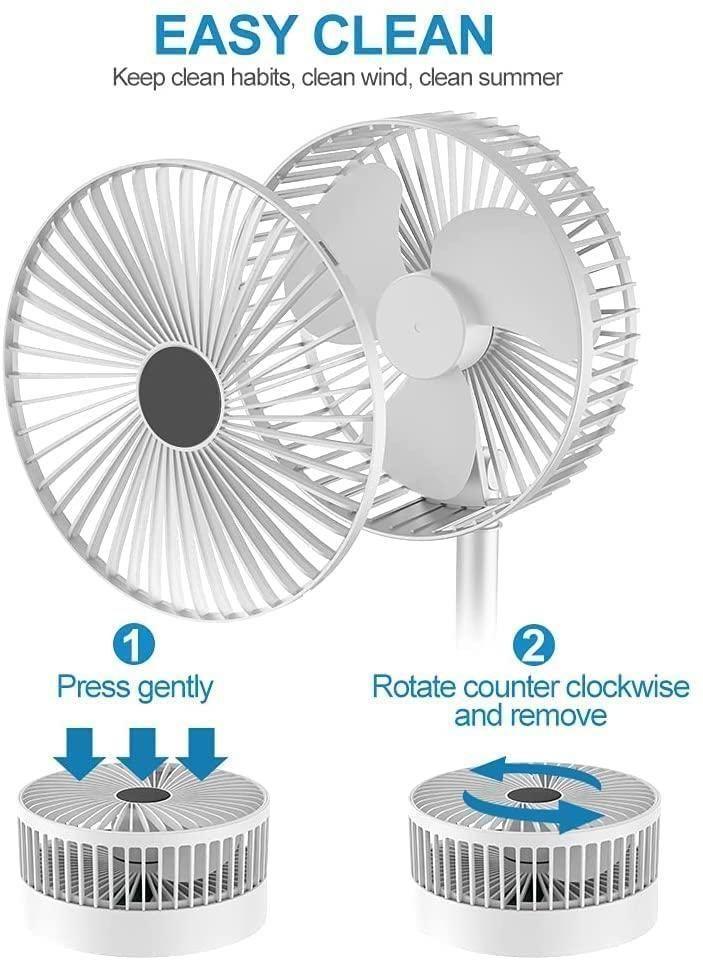 Powerful Rechargeable High Speed Table Desk Fan - Springkart 