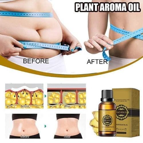 Belly Drainage Ginger Oil, Lymphatic Drainage Ginger Oil, Slimming Tummy Ginger Oil, Ginger Essential Oil for Swelling and Pain Relief, Care for Skin (10ML) - Springkart 