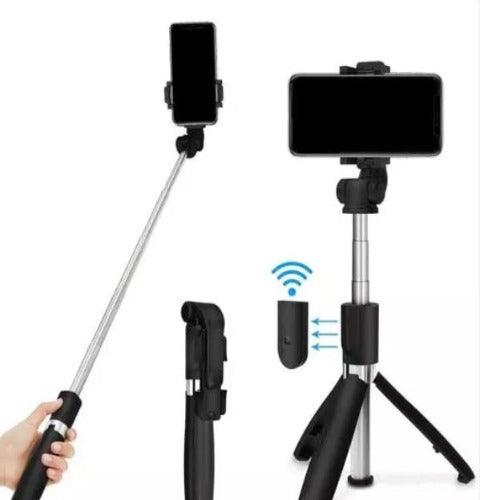 EARPHONIX Wireless Bluetooth Foldable XT-02 (K10) Mini Tripod Extendable Selfie Stick - Springkart 