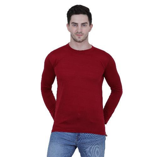 Men's Cotton Round Neck Full Sleeves Stylish Tshirt (Pack of 3) - Springkart 