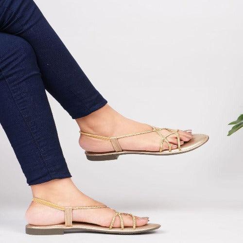 Fashionable Light Weight Flat Sandal For Women's - Springkart 