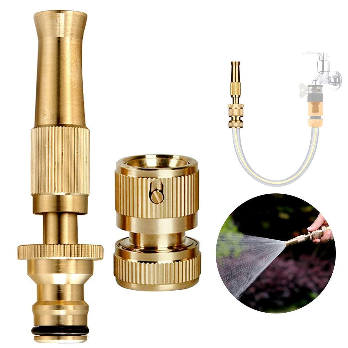 Portable High Pressure Washing Water Nozzle (Brass) (Without Hose Pipe) 15mm/30mm - Springkart 