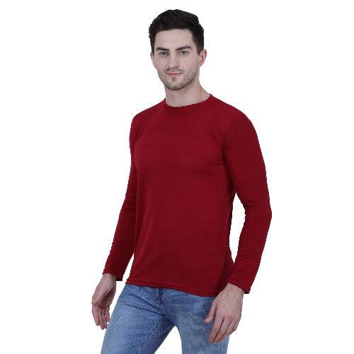 Men's Cotton Round Neck Full Sleeves Stylish Tshirt (Pack of 3) - Springkart 