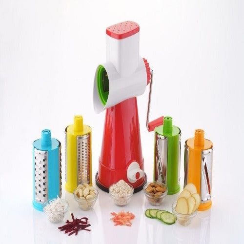 4 in 1 Rotary Drum Vegetable Grater & Slicer - Springkart 