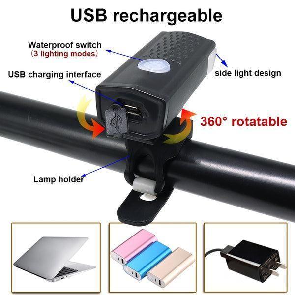 USB Rechargeable Bicycle Light - Springkart 