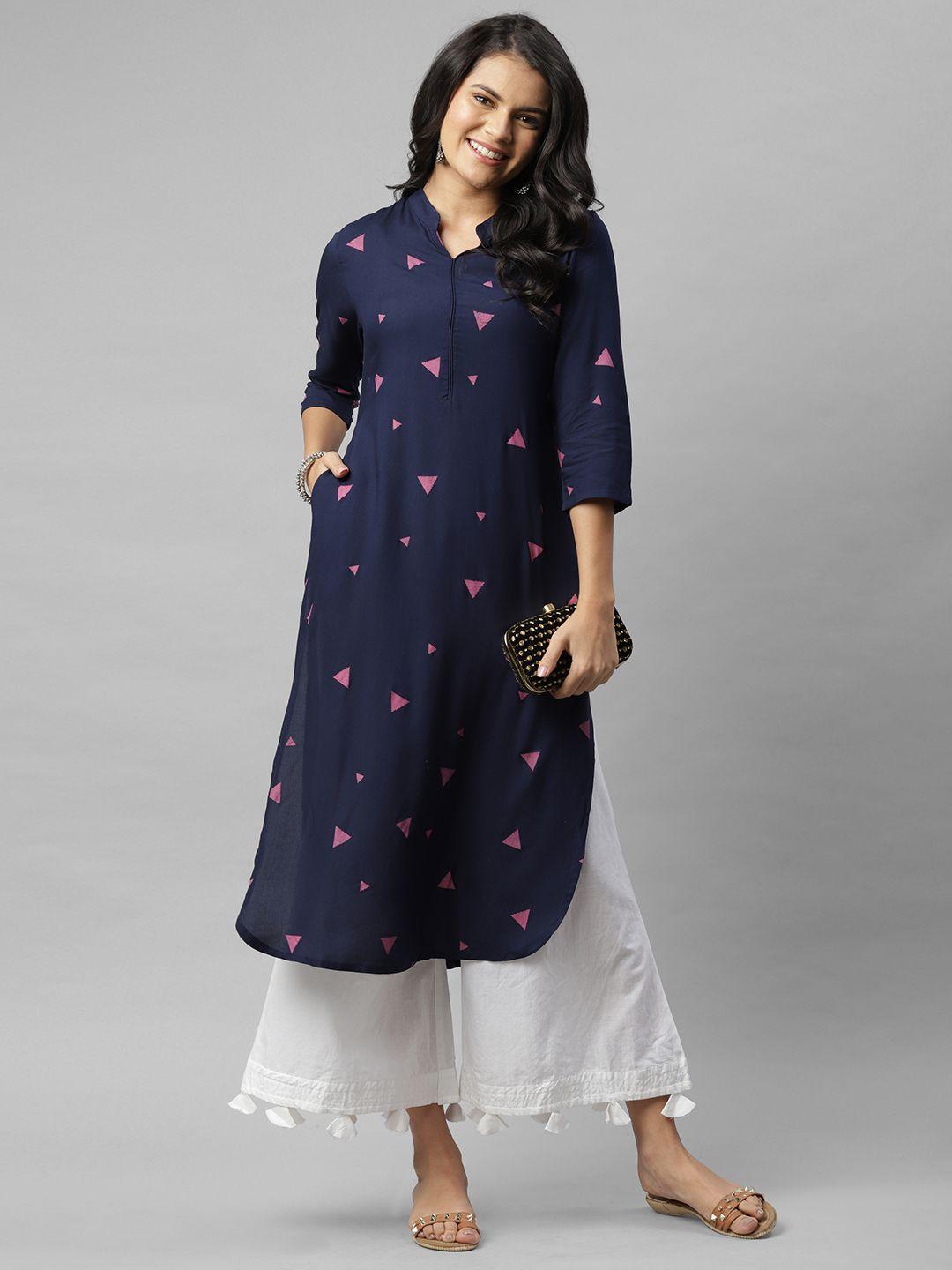 Beautiful Printed Viscose Kurti - Springkart 