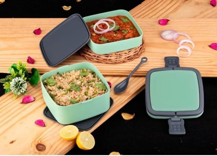 Double-Layer Airtight Square Lunch Box - Springkart 