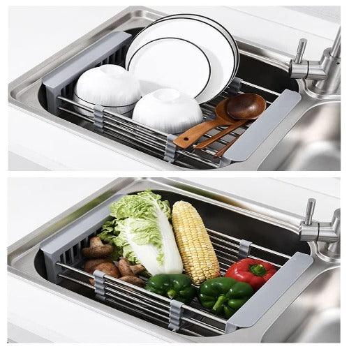 Adjustable Dish Drainer Basket for Kitchen - Springkart 