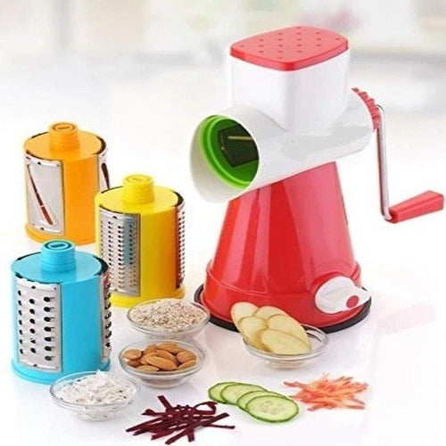 4 in 1 Rotary Drum Vegetable Grater & Slicer - Springkart 