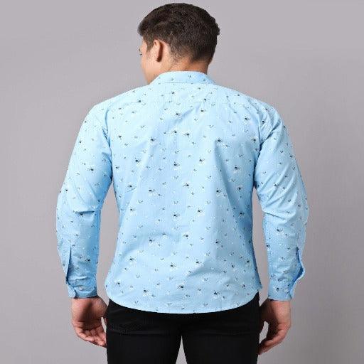 Men's Printed Cotton Blend Shirts - Springkart 