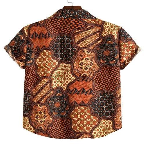 Men's Causal Printed Lycra Blend Shirts - Springkart 