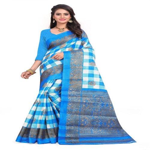 New Printed Art Silk Saree - Springkart 